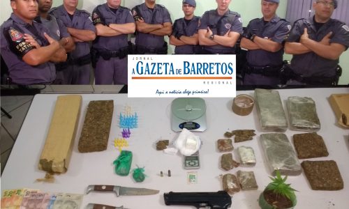 Força Tática apreende dois menores, diversos objetos, cocaína, LSD e mais de cinco quilos de maconha em chácara no bairro Arizona