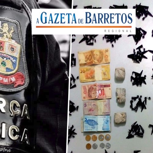 BARRETOS: Equipe Bravo prende servente que estava traficando drogas no bairro Marília