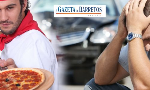 Pizzaiolo embriagado bate em carro de Taxista