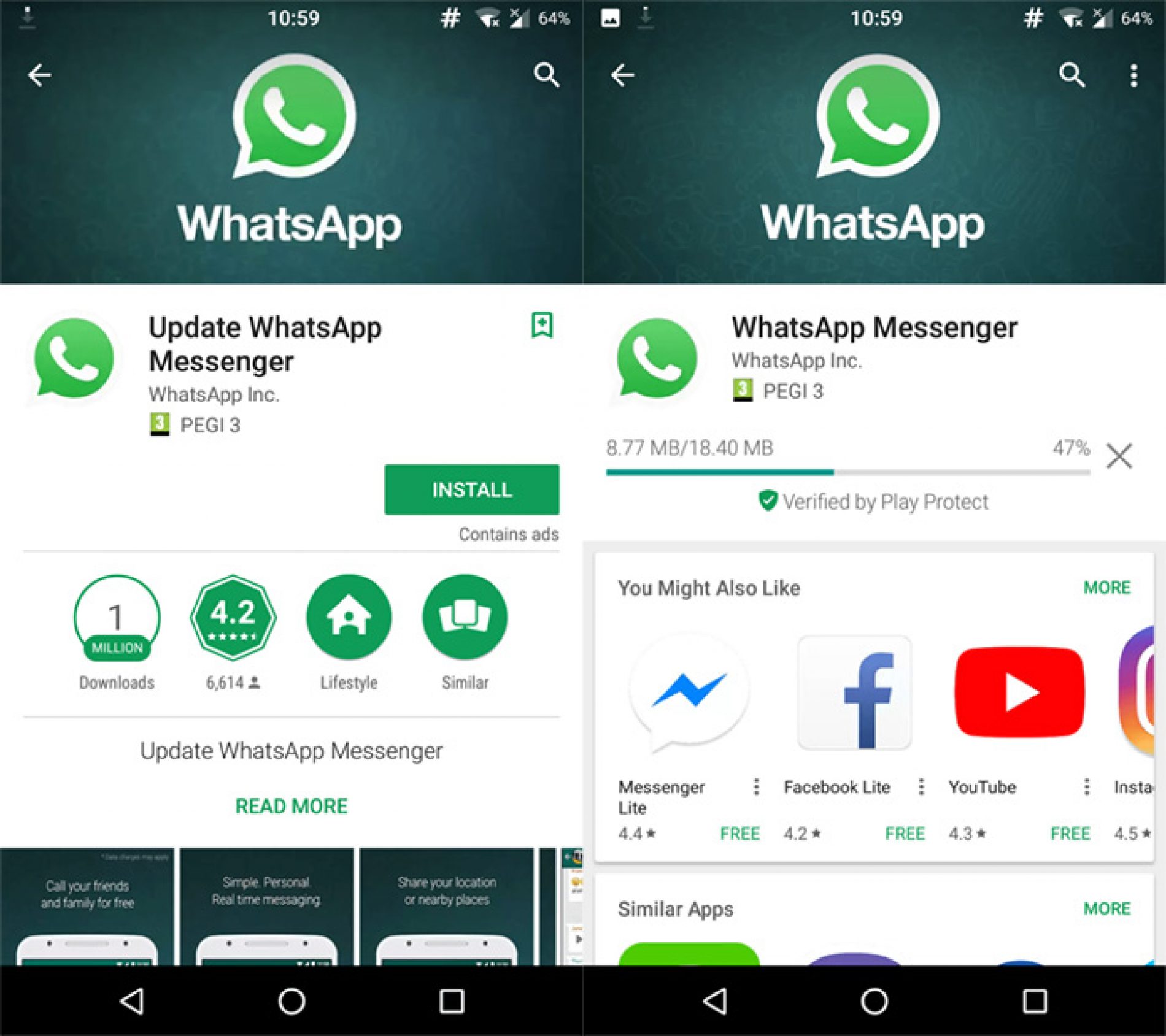 WhatsApp falso no Google Play foi baixado mais de um milhão de vezes