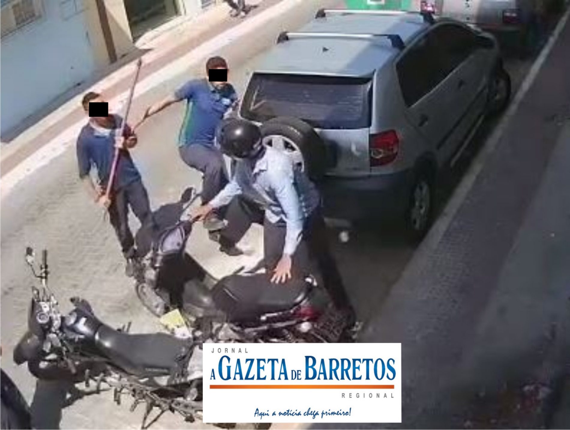 BARRETOS: Homem é ameaçado com arma de fogo e filma autor danificando sua moto com pedaço de pau