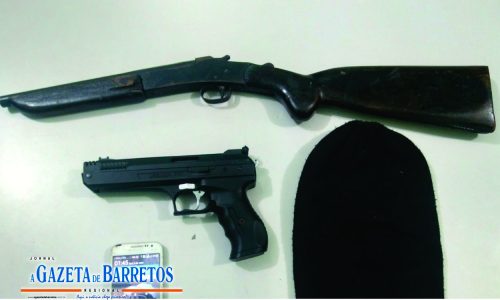 BARRETOS: Força Tática prende suspeito de roubos e apreende armas e touca ninja em residência