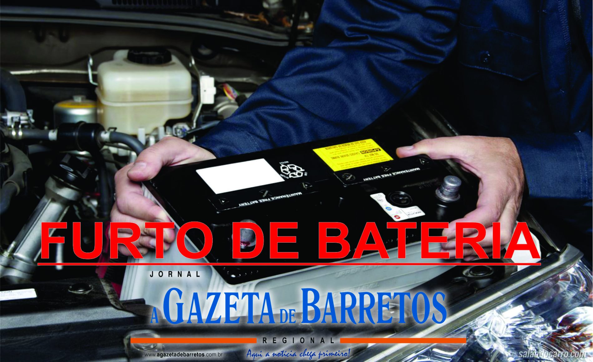 BARRETOS: Furto de bateria e dano em veículo