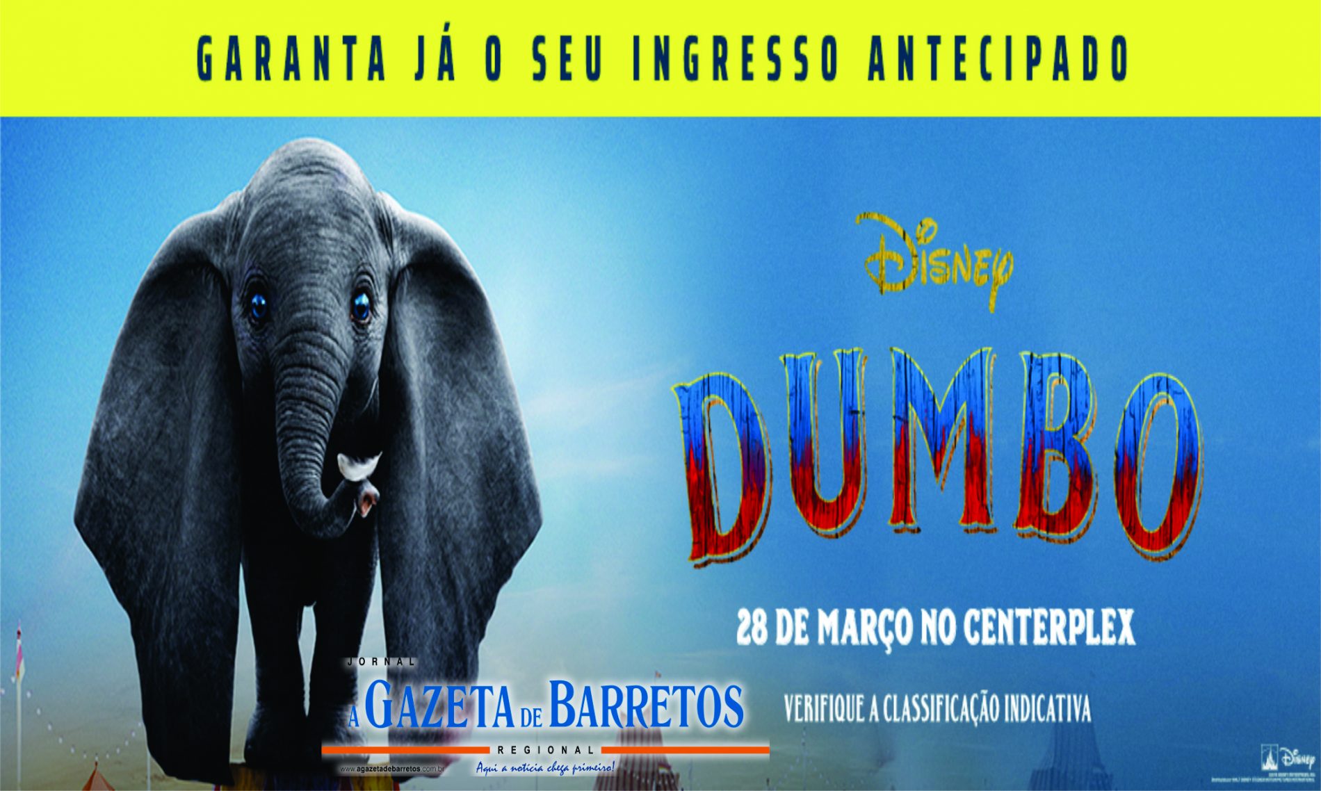 BARRETOS: FILME -Centerplex North Shopping abre pré-venda de ingressos para “Dumbo”