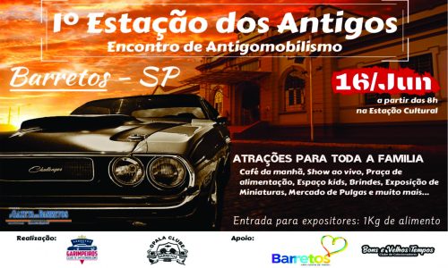 BARRETOS: Estação dos Antigos acontece dia 16 de junho