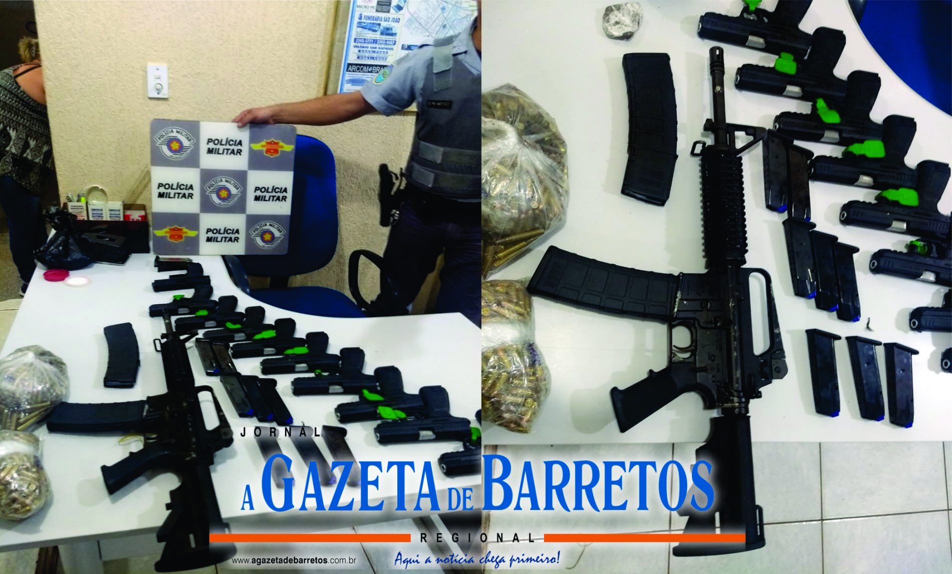 Policia Rodoviária prende casal com dezenas de armas de uso restrito, centenas de munições e maconha na Rodovia Faria Lima