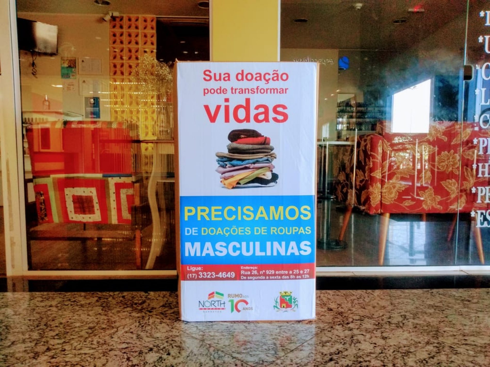 BARRETOS: FSS inicia campanha de arrecadação de roupas masculinas com pontos de coleta no Shopping