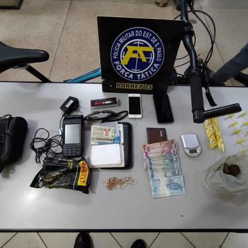 BARRETOS: Polícia Militar prende autor de furtos, recupera diversos objetos e apreende drogas