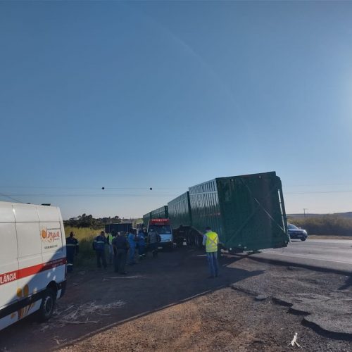 OLÍMPIA: Acidente entre caminhões e ônibus deixa 14 feridos em rodovia