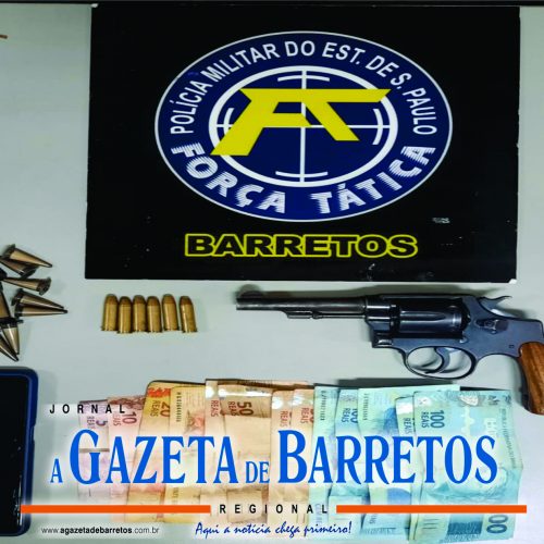BARRETOS: Tático comando prende rapaz que vendia drogas em festa e apreende dinheiro, carro e arma