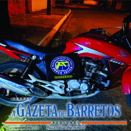 BARRETOS: Policia Militar localiza moto furtada no bairro Celina