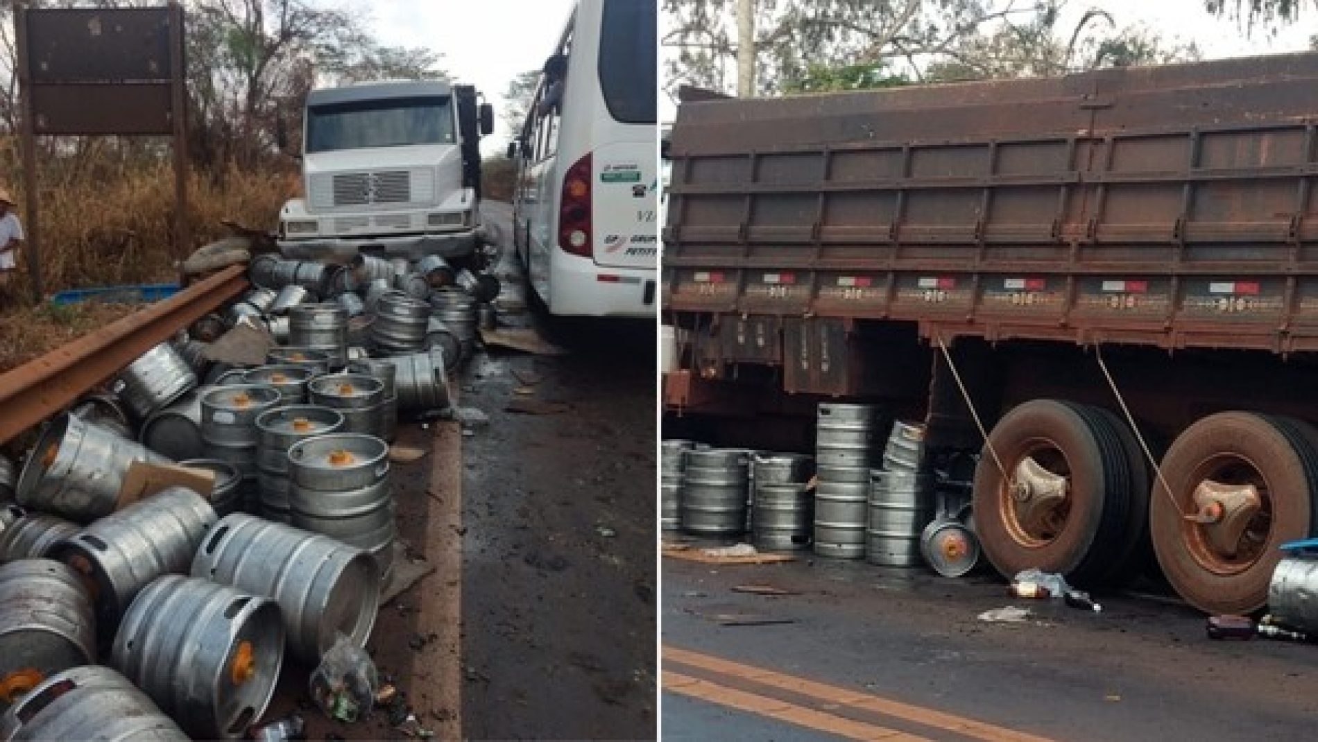 BARRETOS: Acidente com caminhões deixa 2 motoristas feridos