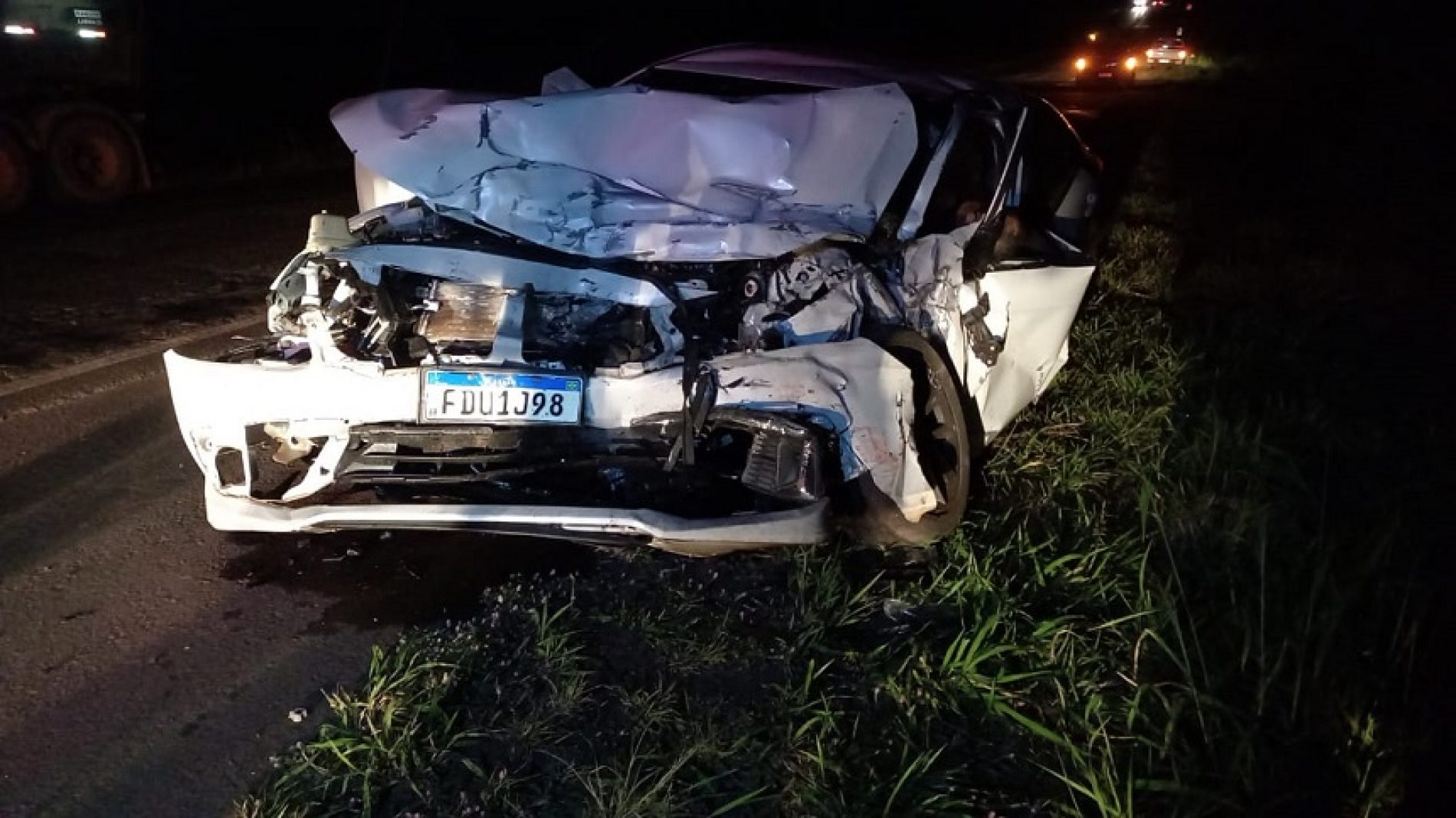 Motorista morre ao bater de frente com caminhão na Assis Chateaubriand