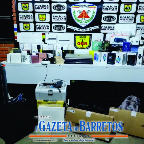 Policia Civil recupera em Uberlândia objetos eletrônicos furtados em loja de Barretos