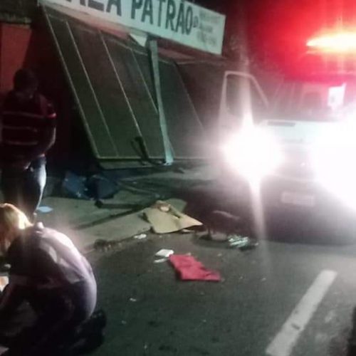 BARRETOS: Motorista adormece, atropela vítima e derruba fachada de bar no bairro Christiano Carvalho Vítima que trabalhava a