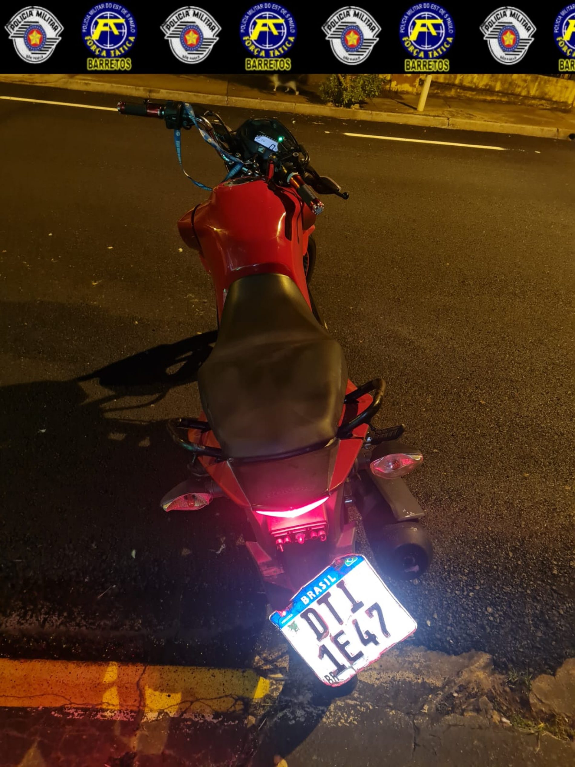 Indivíduo é flagrado conduzindo moto furtada